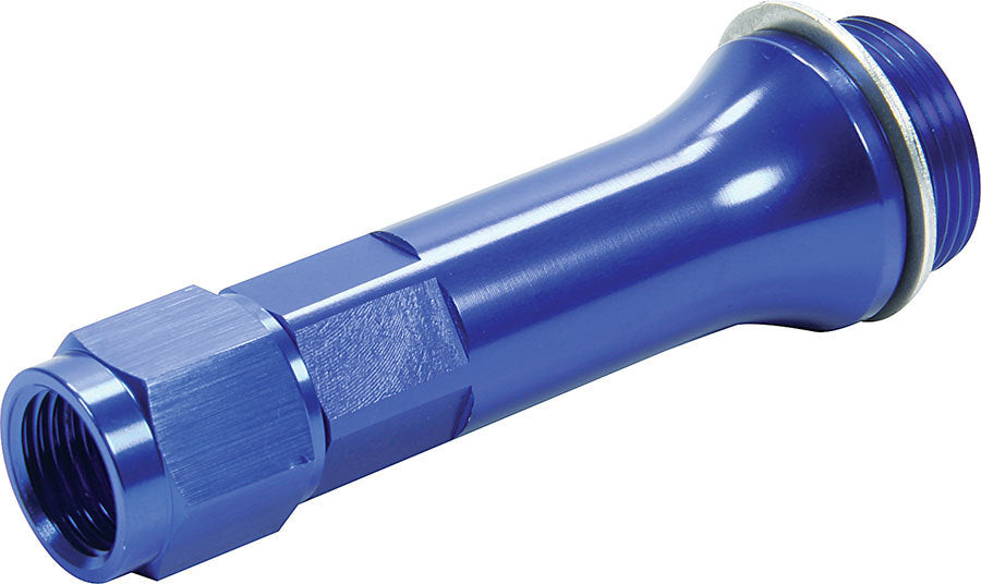 Allstar Carburetor Inlet Fitting Straight 6 AN Female to 7/8"-20 Male 3.5" Aluminum Blue ALL50890