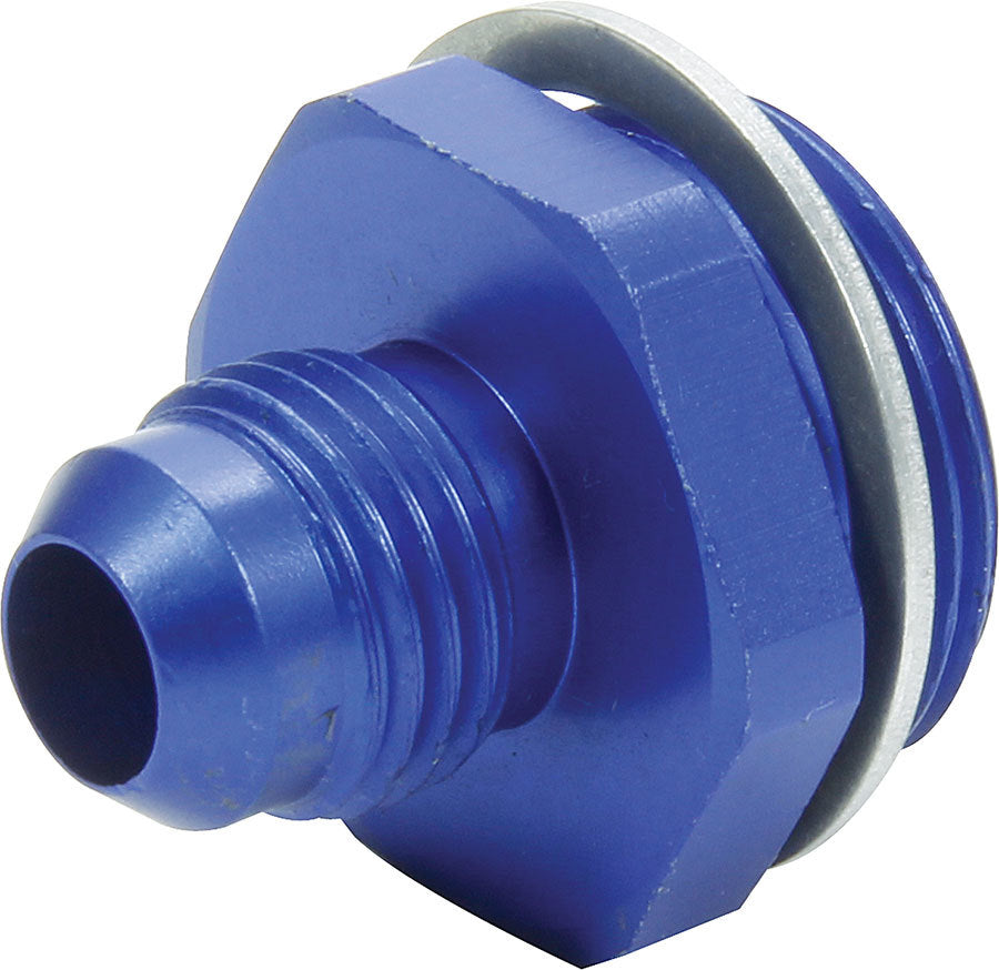 Allstar Carburetor Inlet Fitting Straight 6 AN Male to 7/8"-20 Male Aluminum Blue Anodized ALL50894