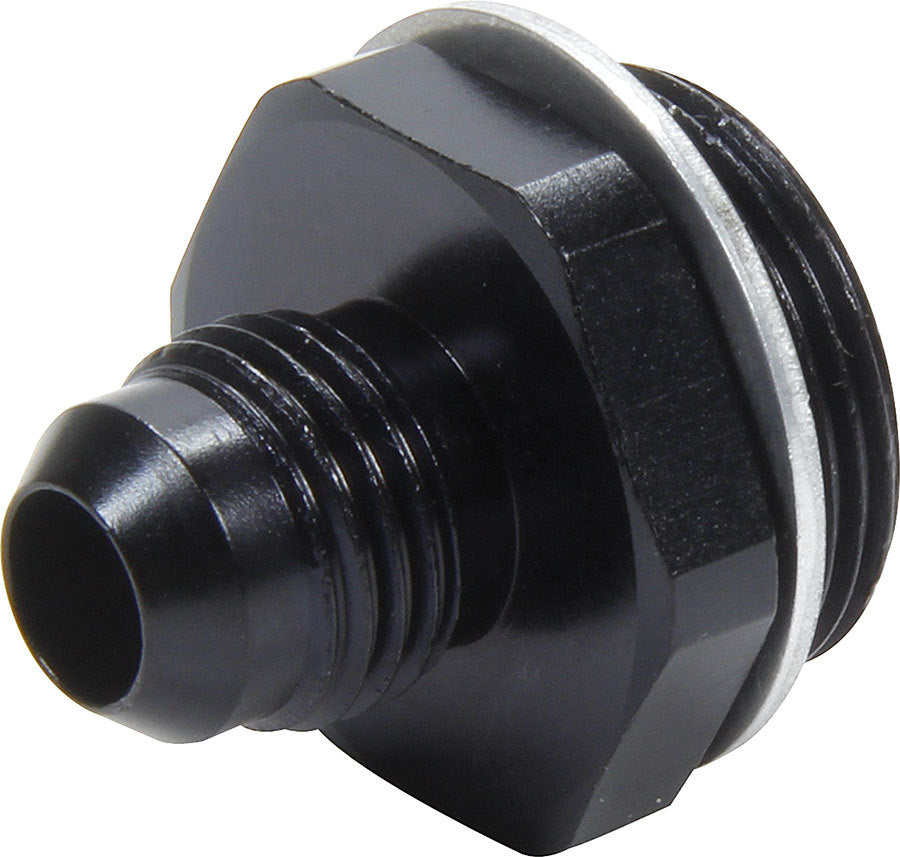 Allstar Carburetor Inlet Fitting Straight 6 AN Male to 7/8"-20 Male Aluminum Black Anodized ALL50896