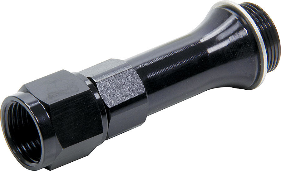 Allstar Carburetor Inlet Fitting Straight 8 AN Female to 7/8"-20 Male 3" Aluminum Black Anodized ALL50902