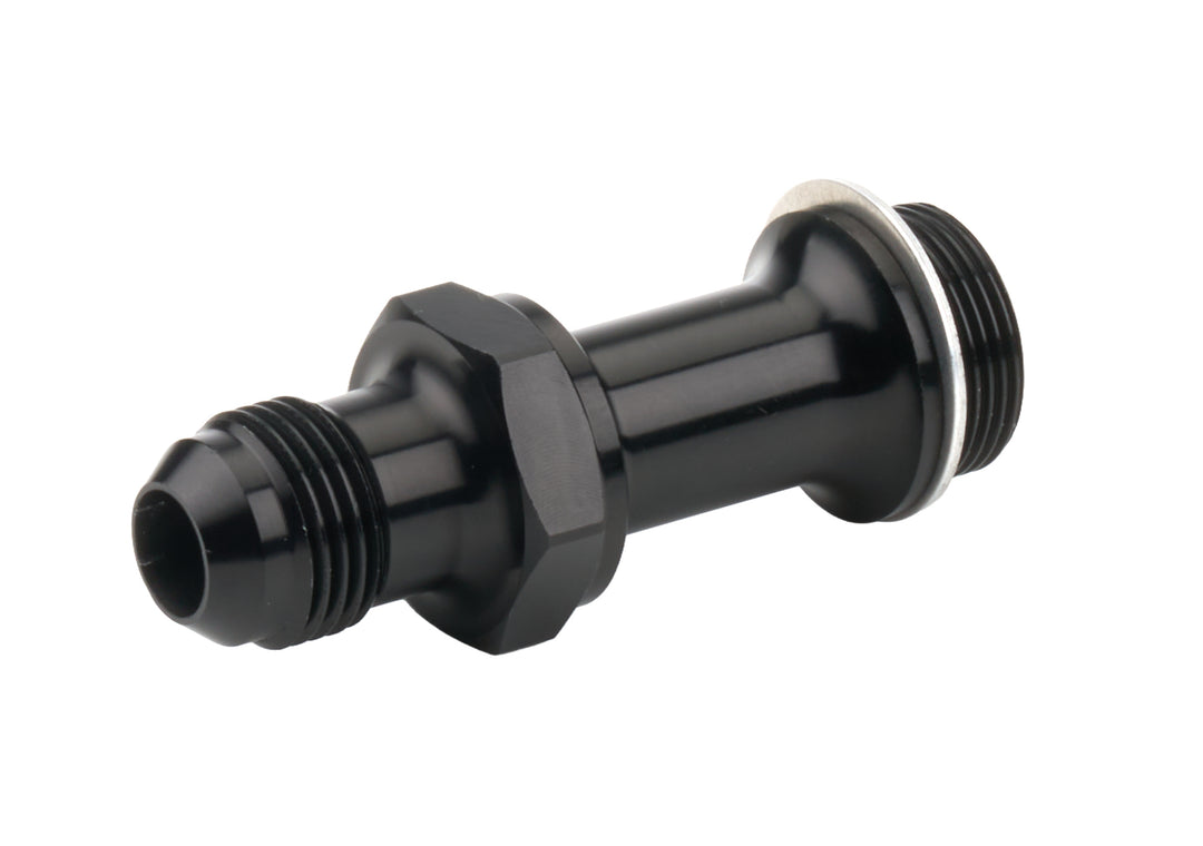 Allstar Carburetor Inlet Fitting Straight 8 AN Male to 7/8"-20 Male 3" Aluminum Black Anodized ALL50905