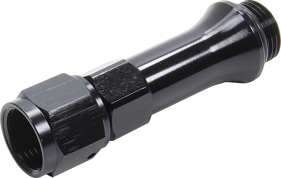 Allstar Carburetor Inlet Fitting Straight 8 AN Female to 3/4"-16 Male O-Ring 3" Aluminum Black ALL50907