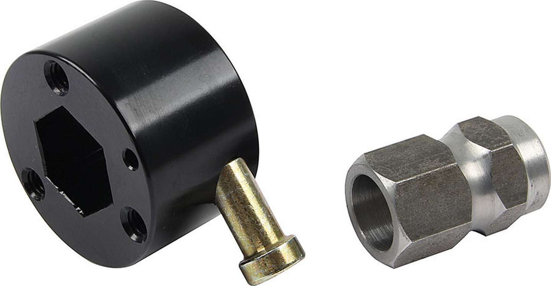Allstar Steering Wheel Quick Release Push Button Release Hex Style Aluminum Black Set of 10 ALL52302-10
