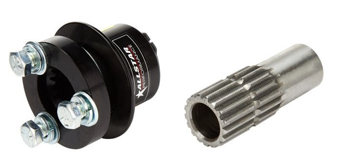 Allstar Steering Wheel Quick Release 360 Degree Release Spline Aluminum Black Anodized Kit ALL52308