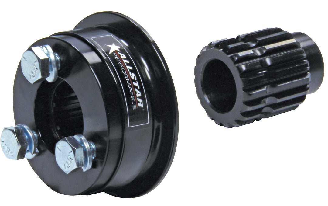 Allstar Steering Wheel Quick Release 360 Degree Release Economy Spline Aluminum Black Kit ALL52318