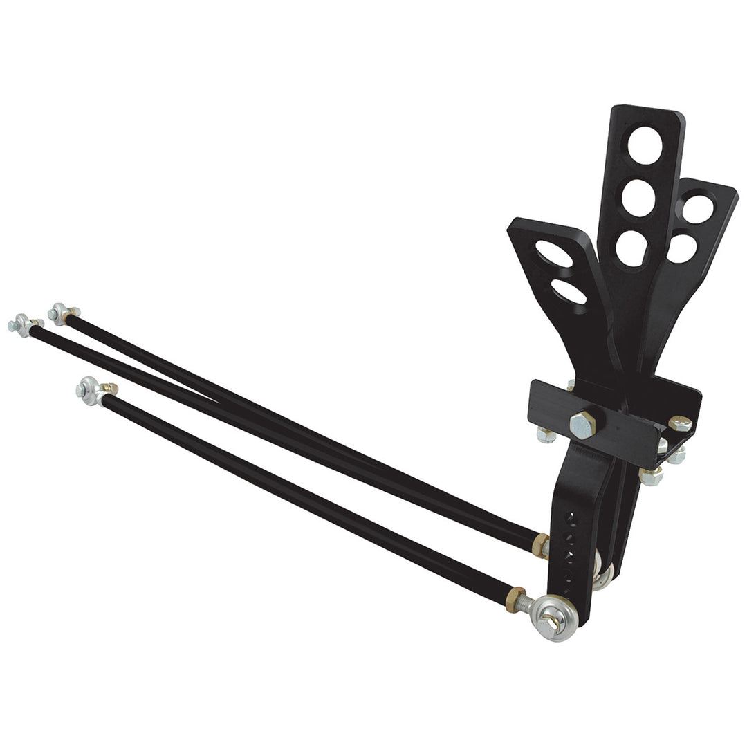 Allstar Shifter Assembly 3 Lever Floor Mount Aluminum Black Anodized Universal Kit ALL54112