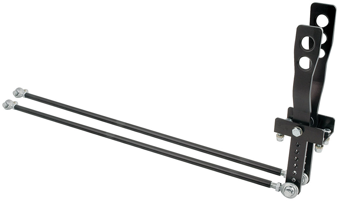 Allstar Shifter Assembly 2 Lever Floor Mount Unequal Length Handles Aluminum Black Anodized Kit ALL54124