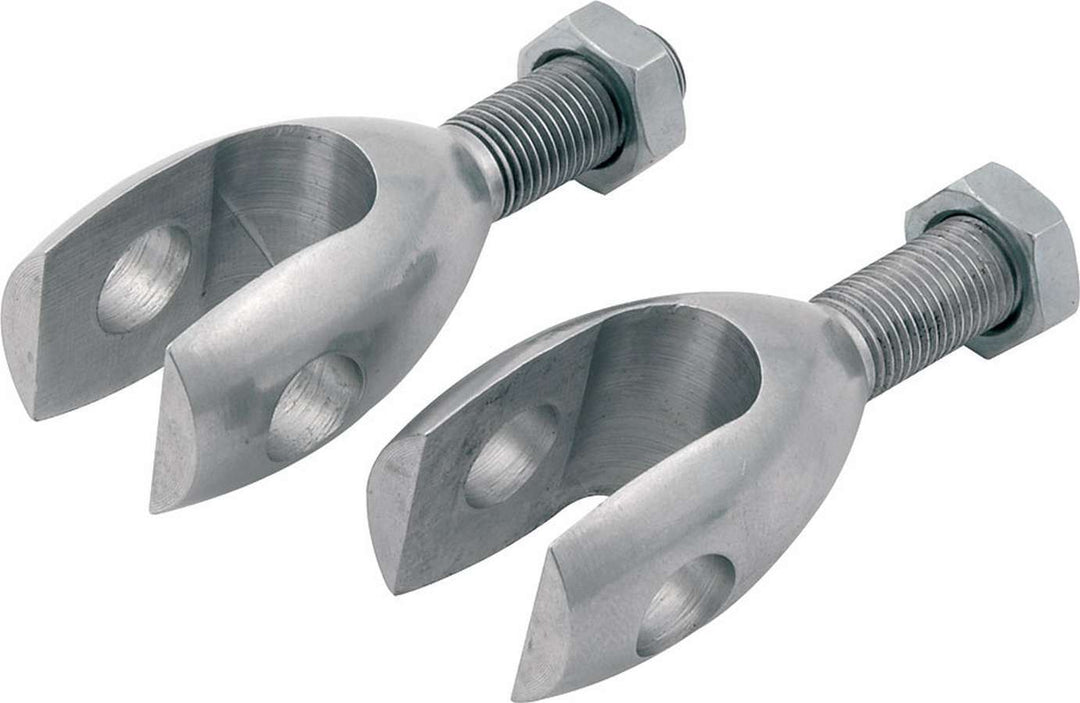 Allstar Rod End Clevis 3/8" Bore 3/8"-24 Male Thread 1/2" Slot Jam Nuts Aluminum Set of 10 ALL54128-10