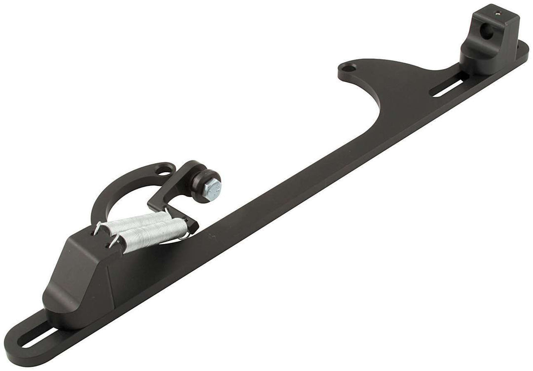 Allstar Throttle Cable Bracket Carb Mount Return Spring Aluminum Black Anodized Morse Cable Kit ALL54219