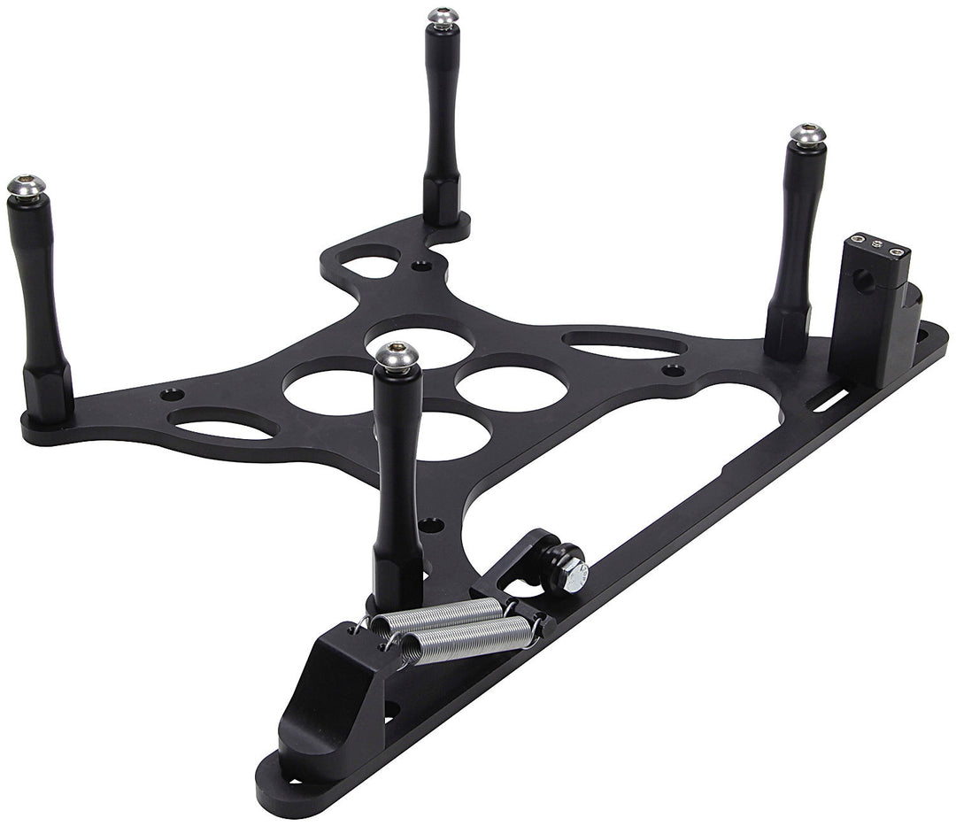 Allstar Scoop Tray Mount Hardware Included Aluminum Black Anodized Square Bore Carburetors ALL54302