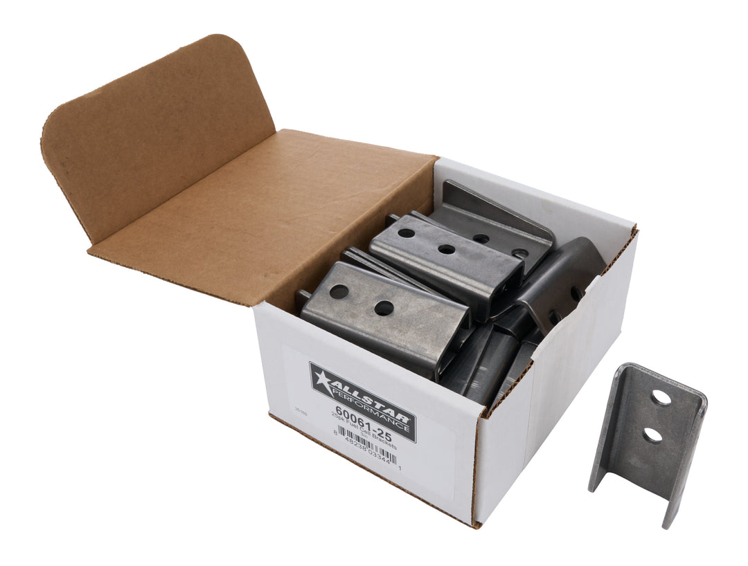 Allstar Fuel Cell Mount Weld-On 0.375" Holes 3" Steel Natural Universal Set of 25 ALL60061-25