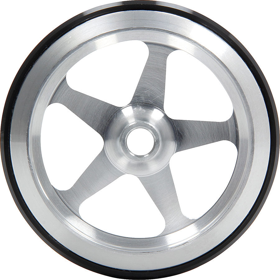 Allstar Wheelie Bar Wheel 5 Spoke 3/8" Hole Aluminum / Polyurethane ALL60510