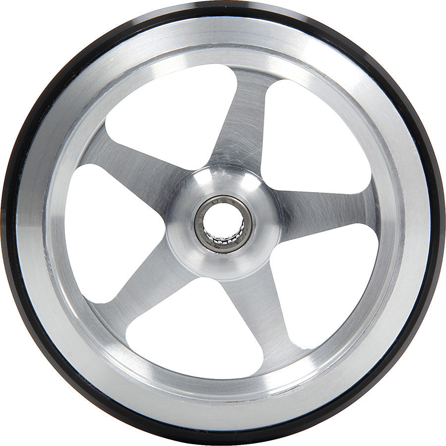 Allstar Wheelie Bar Wheel 5 Spoke 3/8" Hole Bearing Included Aluminum / Polyurethane ALL60511