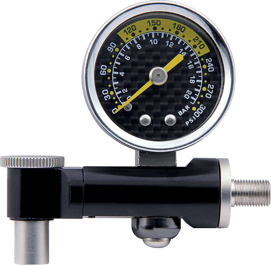 Allstar Shock Inflator and Gauge 0-300 psi Mechanical Analog Black Face ALL64260