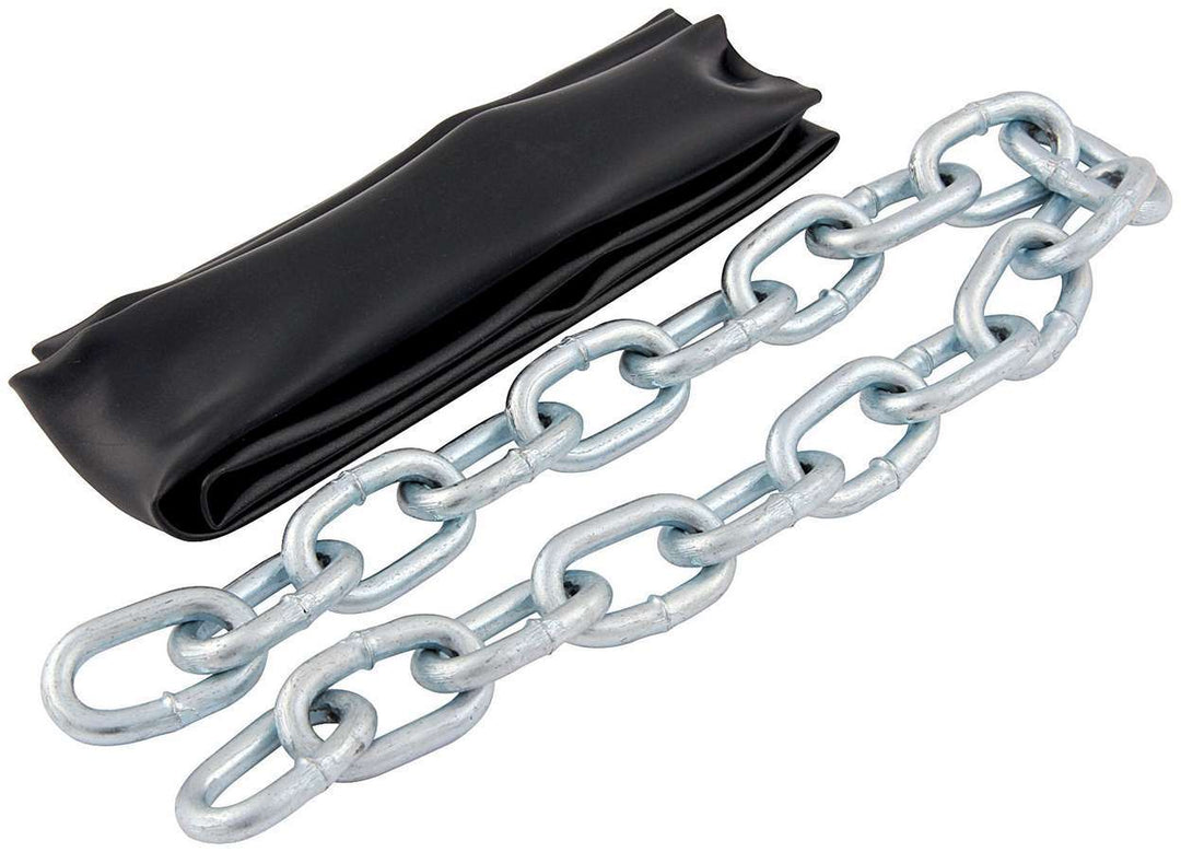 Allstar Suspension Limiter Chain 3/16" Diameter Link 18" Steel Heat Shrink Sleeve Zinc Oxide ALL64312