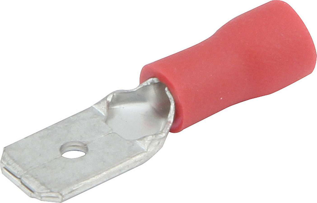 Allstar Spade Terminal Insulated 22-18 Gauge Wire Male Tin Plated Copper / Plastic Red Set of 20 ALL76037