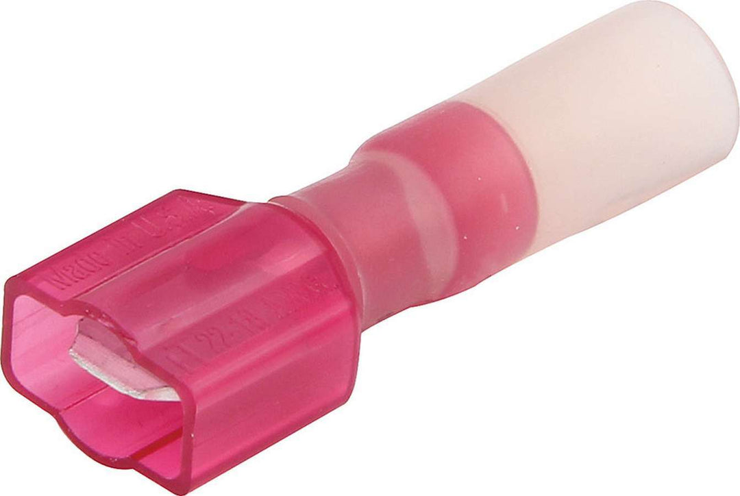 Allstar Spade Terminal Heat Shrink 22-18 Gauge Wire Male Tin Plated Copper / Plastic Set of 10 ALL76067