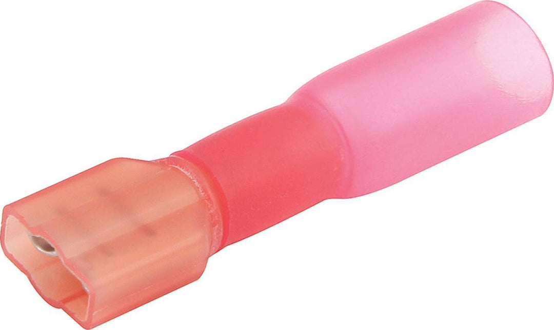 Allstar Spade Terminal Heat Shrink 22-18 Gauge Wire Female Tin Plated Copper / Plastic Set of 10 ALL76068