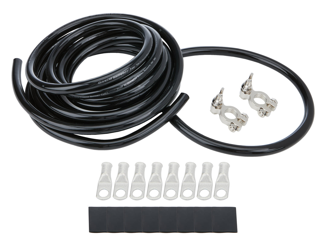 Allstar Battery Cable Kit 2 Gauge Top Mount Battery Terminals Terminals / Heat Shrink Kit ALL76111