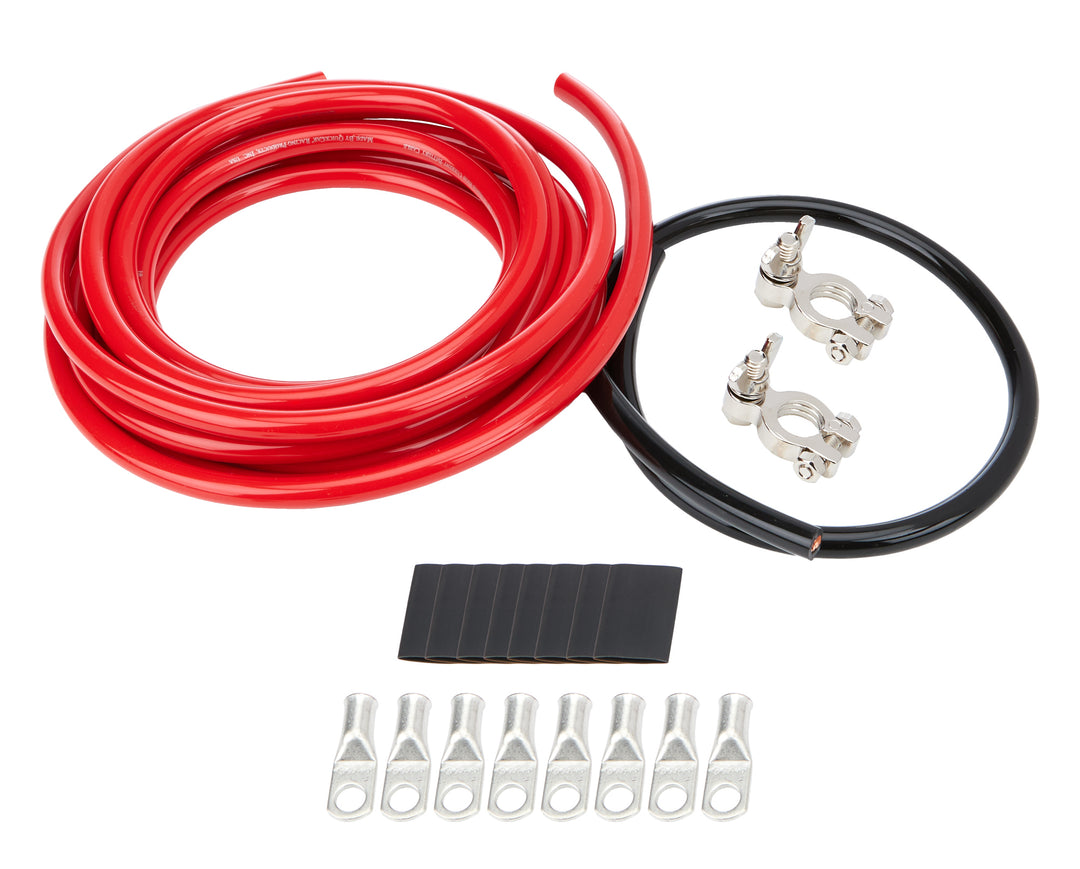 Allstar Battery Cable Kit 4 Gauge Top Mount Battery Terminals Terminals / Heat Shrink Kit ALL76114