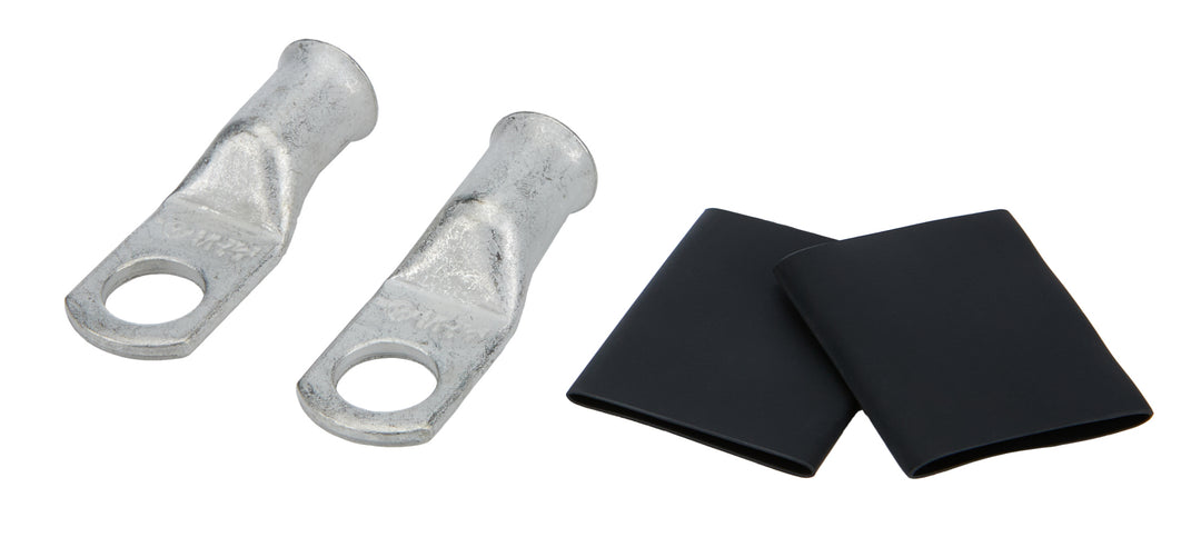 Allstar Battery Terminal 2 Gauge 3/8" Eyelet Heat Shrink Included Tin Plated Copper Pair ALL76117