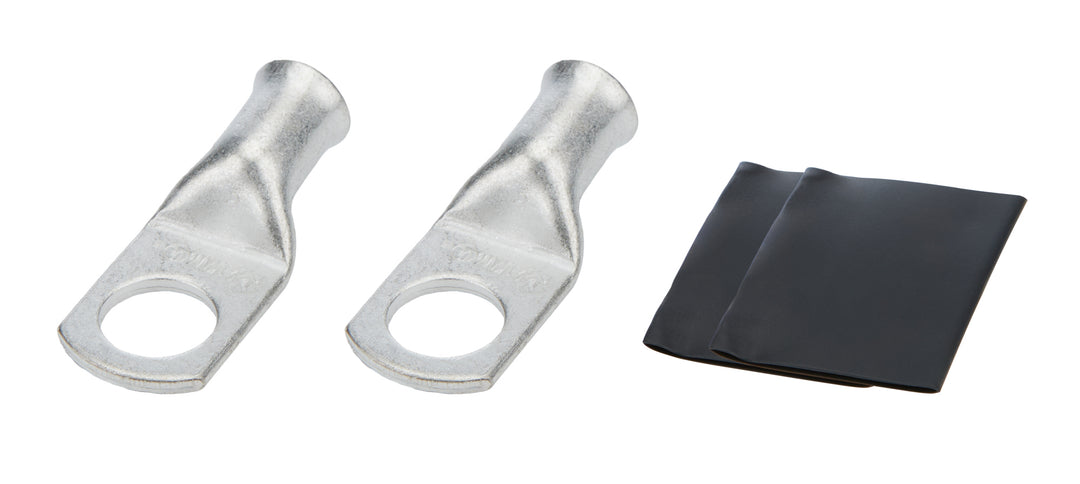 Allstar Battery Terminal 2 Gauge 1/2" Eyelet Heat Shrink Included Brass Natural Pair ALL76128