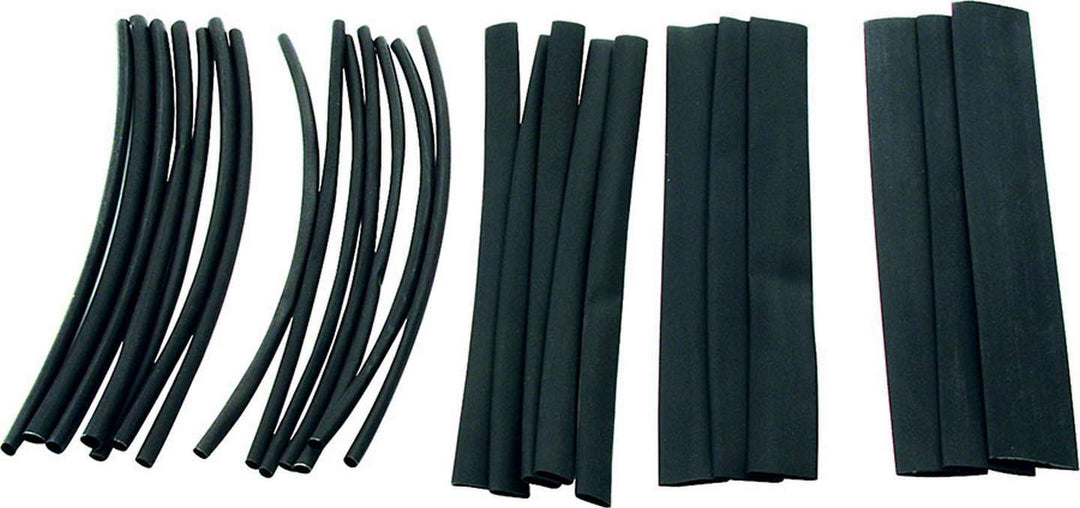Allstar Shrink Sleeve Tubing Plastic Black 1/8 to 1/2" Black Kit ALL76160
