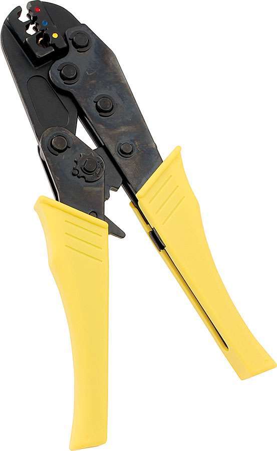 Allstar Wire Crimping Tool Pro Ratcheting Mechanism Cushion Grip Steel Black Oxide ALL76220