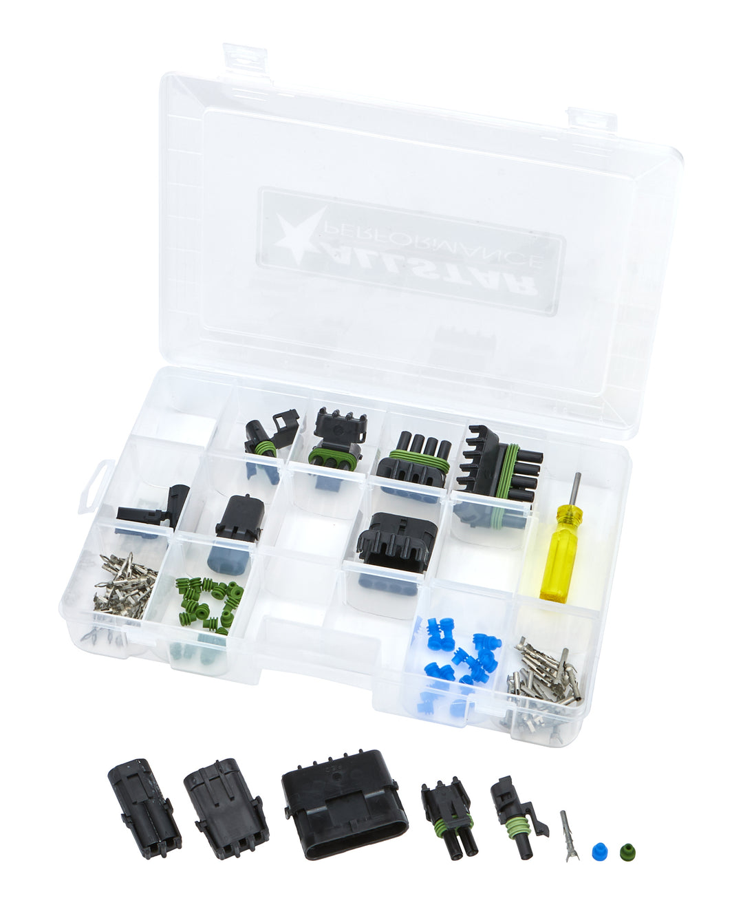 Allstar Electrical Connector Starter Kit Weather Pack Sealed Connector Case / Connectors Kit ALL76260