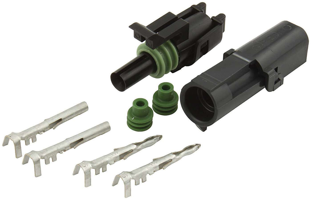 Allstar Electrical Connector Weather Pack Sealed Connector 1 Pin Plastic Black Kit ALL76265
