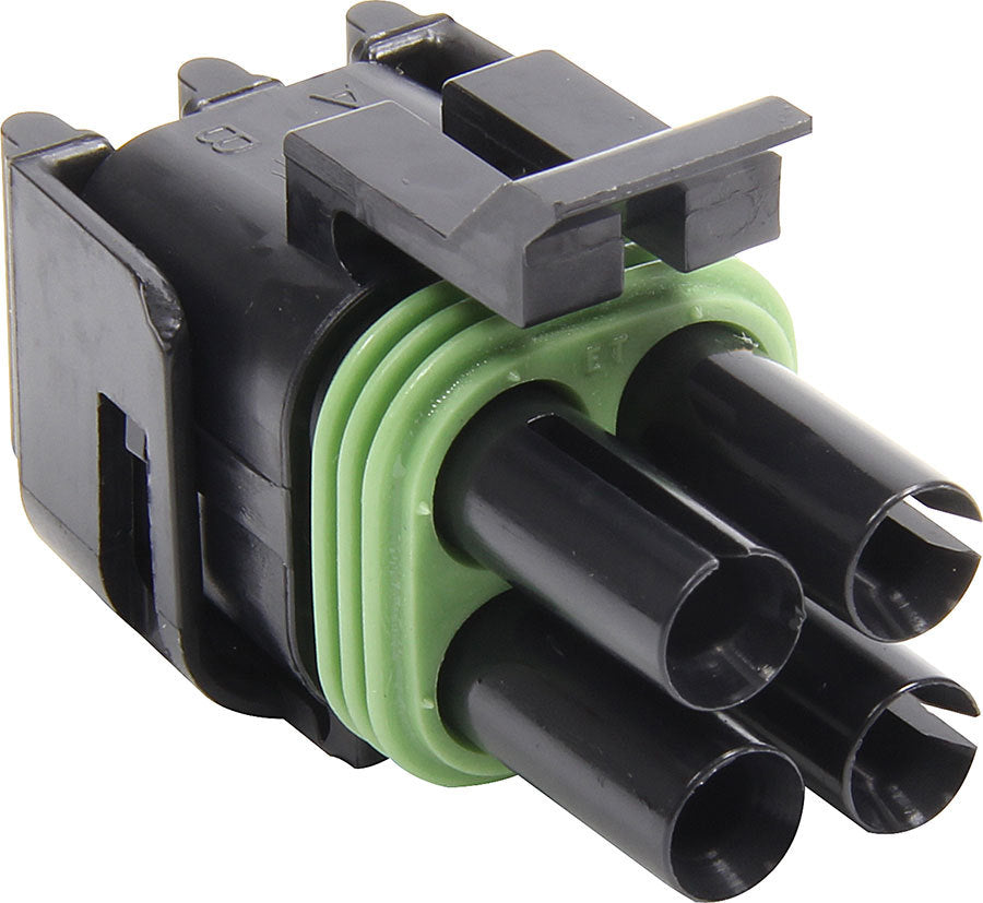 Allstar Weather Pack Housing Square Female Seals Included 4 Pin 12V 20 amps Plastic Black ALL76296
