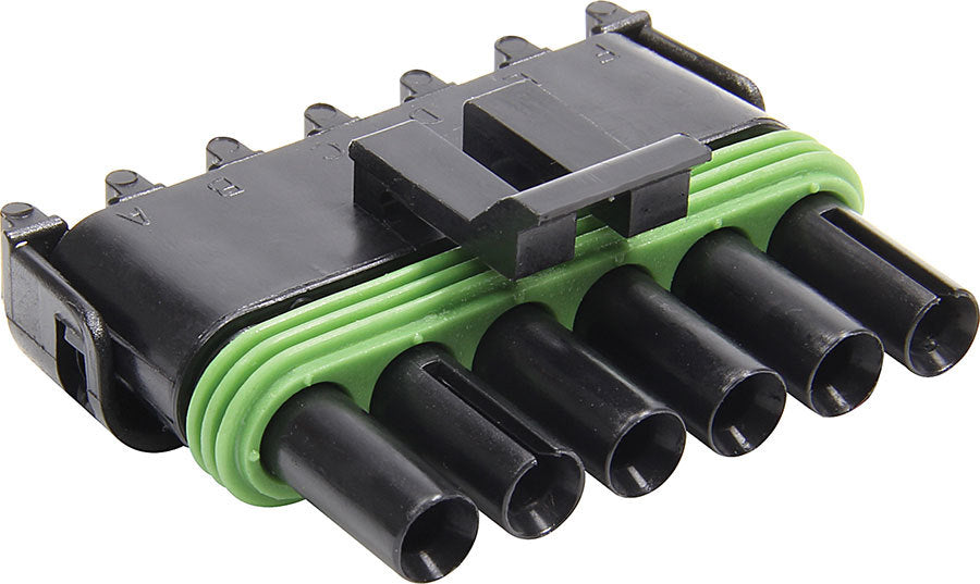 Allstar Weather Pack Housing Female Seals Included 6 Pin 12V 20 amps Plastic Black ALL76298