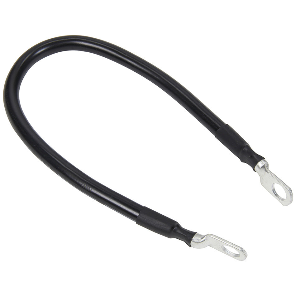 Allstar Battery Cable 4 Gauge 15" 3/8" Ring Terminals Copper Black ALL76341-15