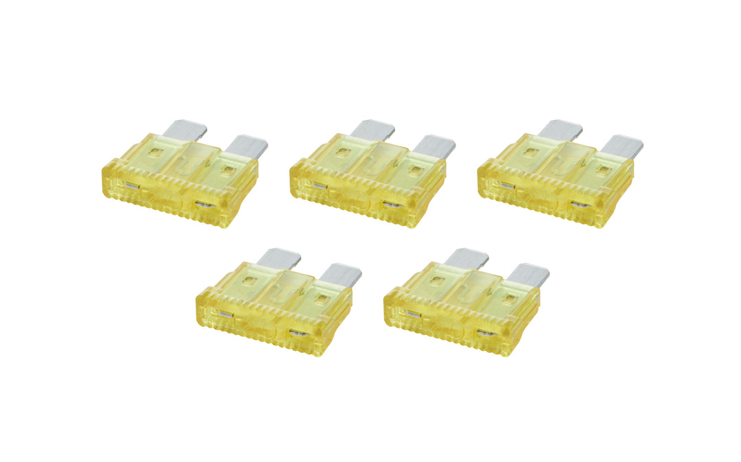 Allstar Fuse ATC 20 amps Plastic Yellow Set of 5 ALL76367