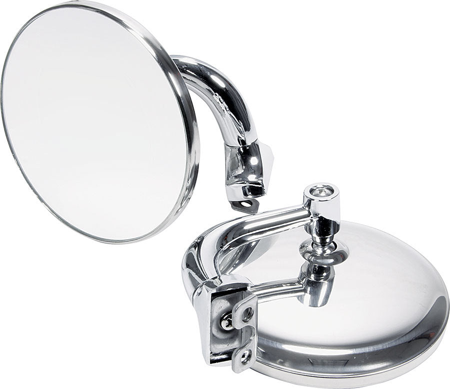 Allstar Mirror Peep Side View Round 4" Diameter Stainless Chrome Pair ALL76401