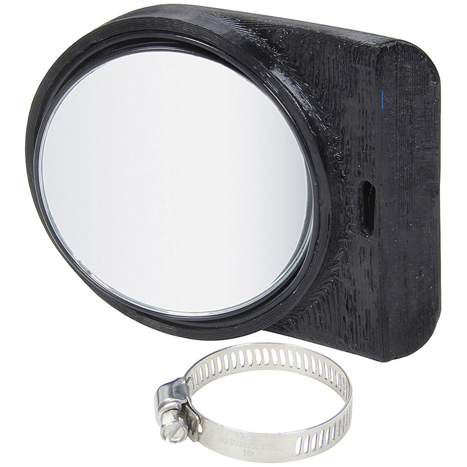 Allstar Mirror Side View Round Adjustable 3" Diameter Bracket Included Plastic Black ALL76409