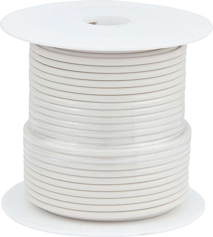 Allstar Wire 14 Gauge 100 ft Roll Plastic Insulation Copper White ALL76552