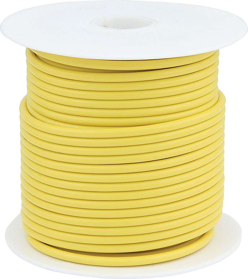 Allstar Wire 14 Gauge 100 ft Roll Plastic Insulation Copper Yellow ALL76554