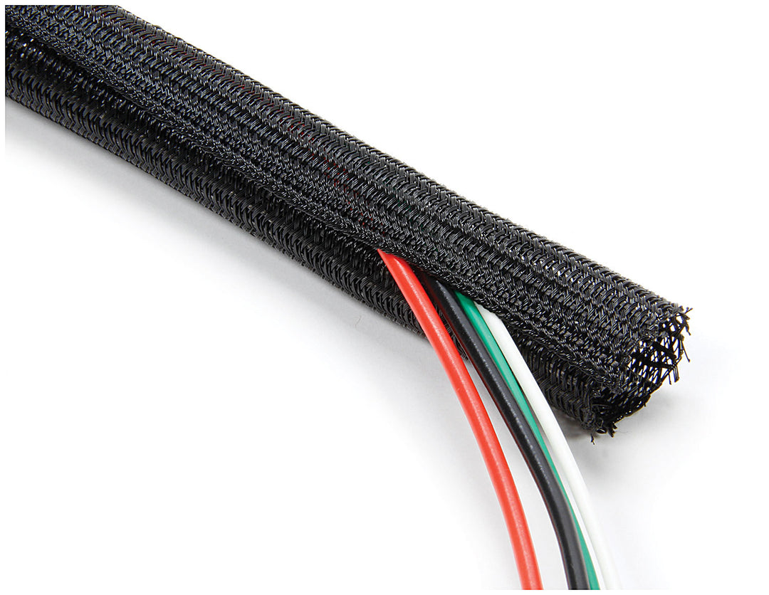 Allstar Hose and Wire Sleeve 1/8" Diameter 20 ft Split Braided Plastic Black ALL76610
