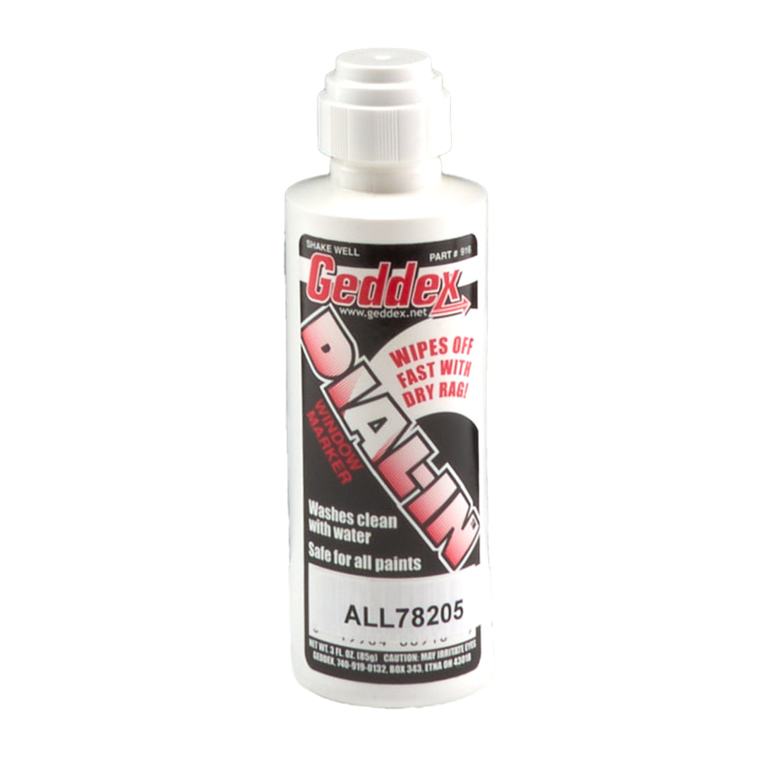 Allstar Dial-In Marker Window White Safe on Glass / Polycarbonate / Rubber 3 oz Bottle ALL78205