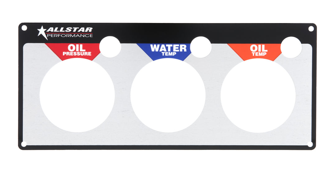 Allstar Gauge Panel Face Plate Oil Pressure / Oil Temperature / Water Temperature Aluminum Gauge ALL80126