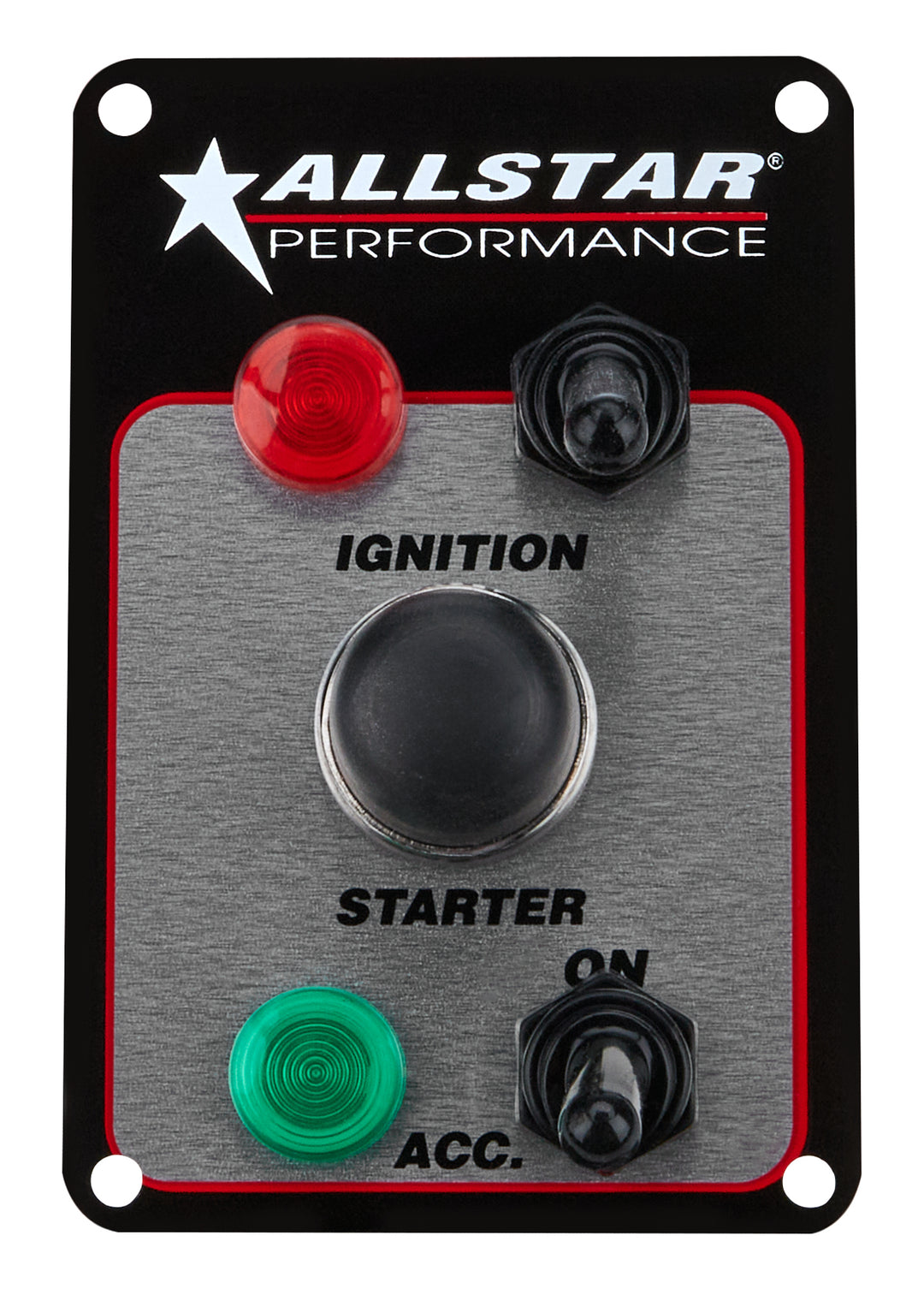 Allstar Switch Panel Dash Mount 3 x 4.5" 2 Toggles / 1 Momentary Button Indicator Lights Kit ALL80146