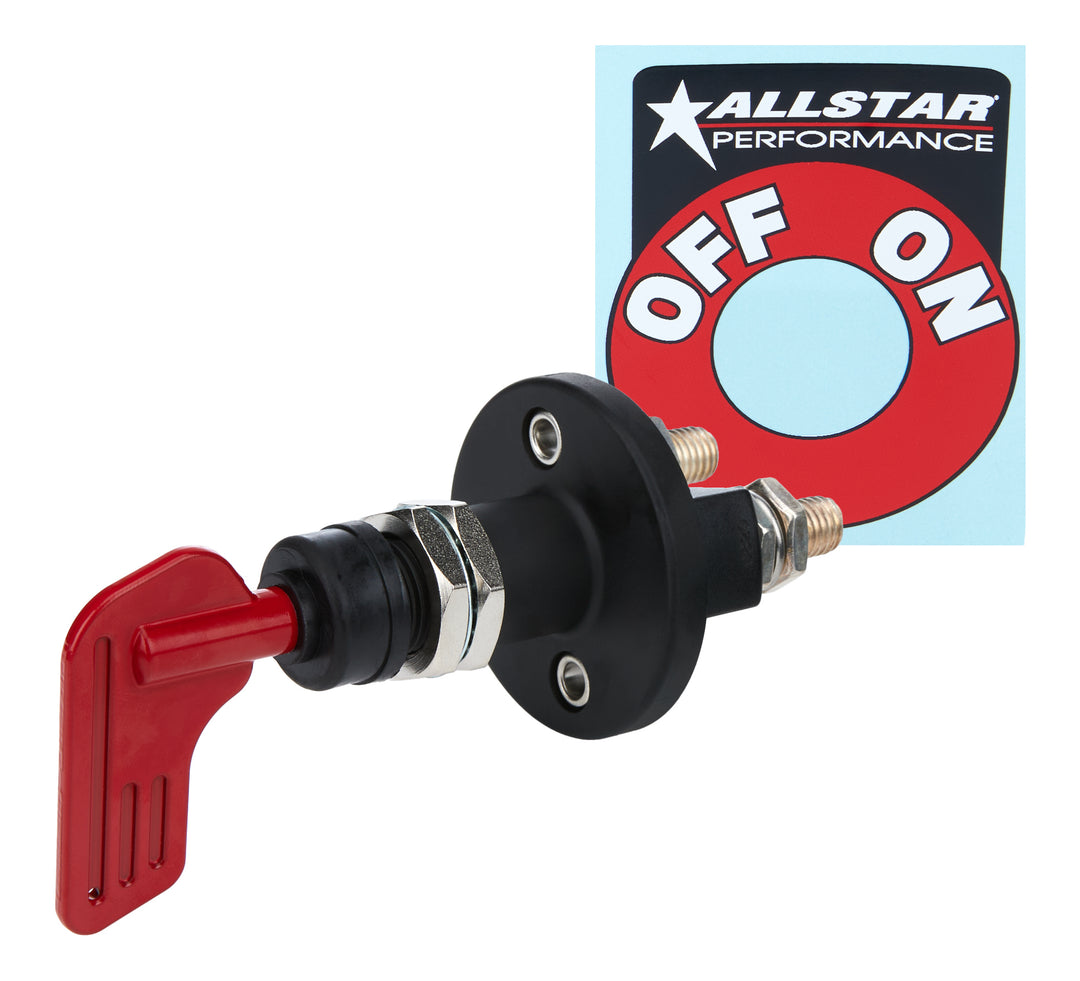Allstar Battery Disconnect Rotary Switch Panel Mount 160 Amps 12V Removable Key Red ALL80152