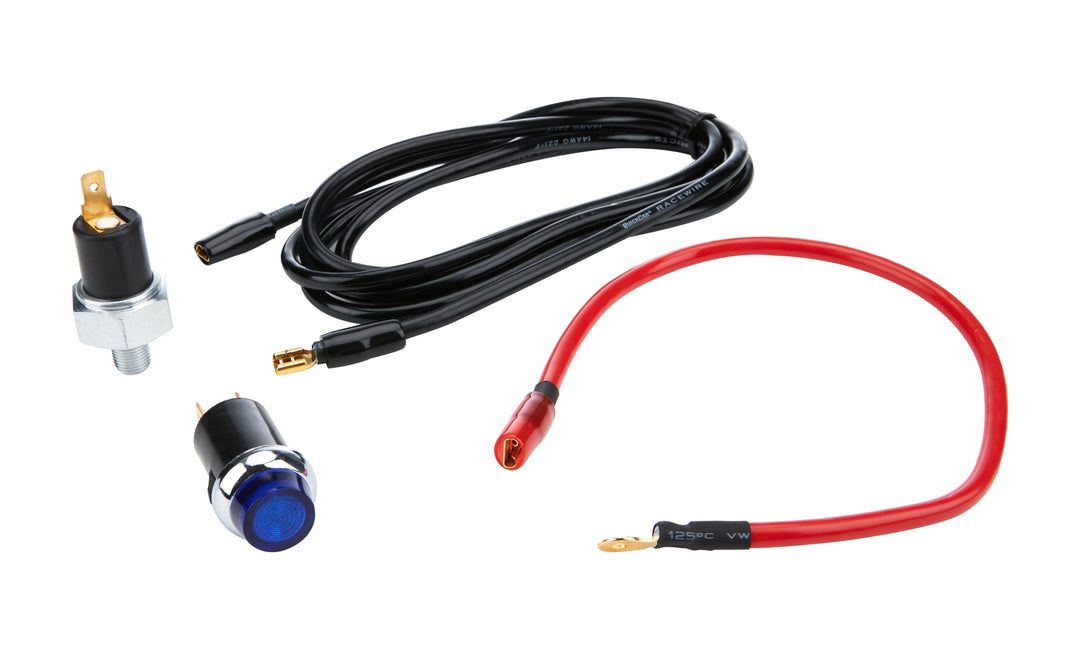 Allstar Warning Light Water Pressure 4 psi 1/8" NPT Male Thread Light / Sender / Wiring Blue Kit ALL80250