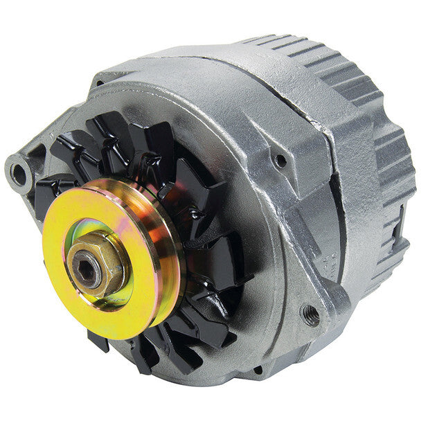 Allstar Alternator 80 amps 12V 1-Wire Single V-Belt Pulley Aluminum Case Natural GM 5-1/2" ALL80500