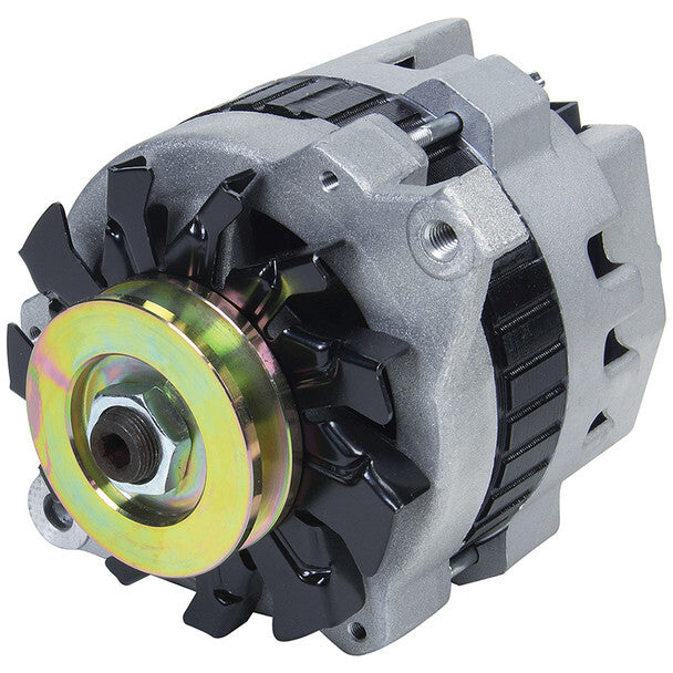 Allstar Alternator 80 amps 12V 1-Wire Single V-Belt Pulley Aluminum Case Natural GM 4-3/4" ALL80501