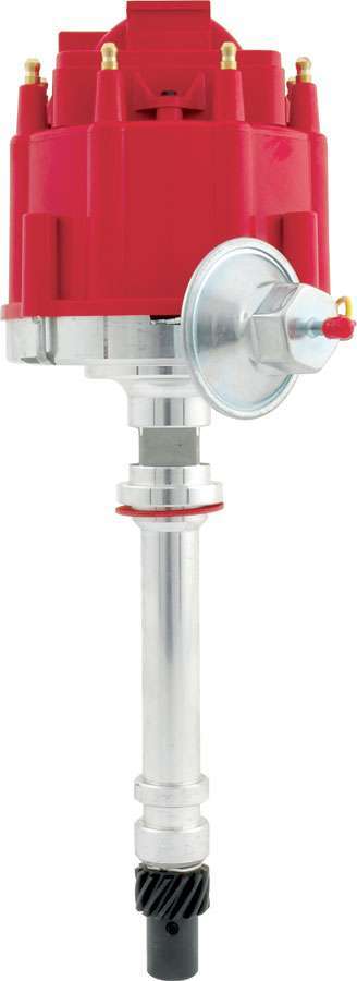 Allstar Distributor HEI Performance Magnetic Pickup Vacuum Advance HEI Style Terminal Red Chevy ALL81200