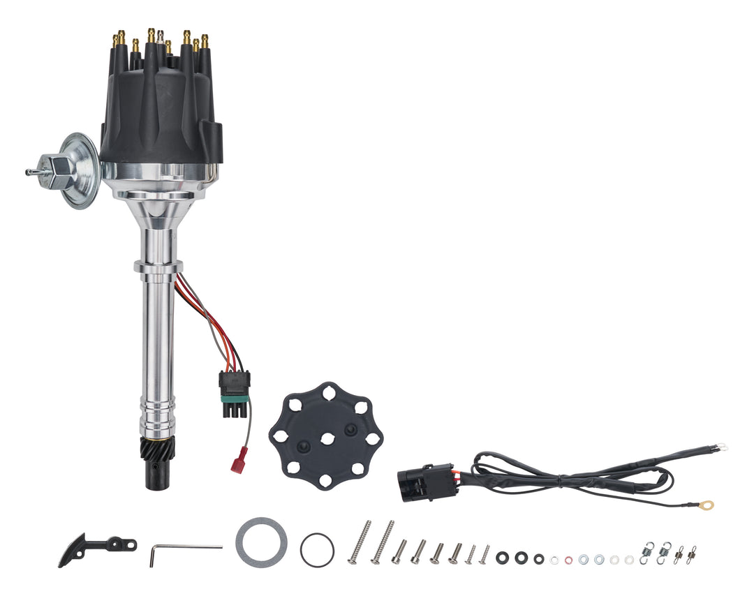 Allstar Distributor Magnetic Pickup Vacuum Advance HEI Style Terminal Rev Limiter Black Chevy V8 ALL81223