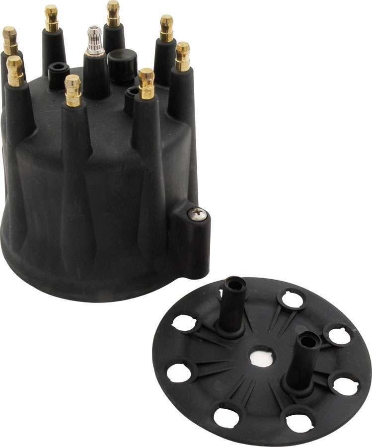 Allstar Distributor Cap HEI Style Terminals Brass Terminals Twist Lock Plastic Black Vented ALL81224