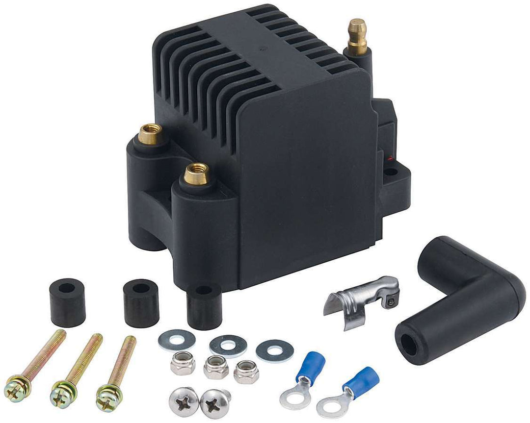 Allstar Ignition Coil High Output E-Core 0.400 ohm Male HEI 40000V 90 Degree Boot / Terminal ALL81232